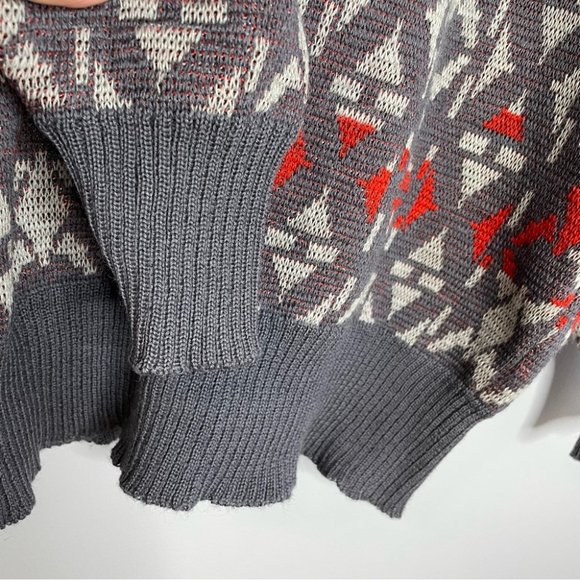 Slalom Wool Printed Long Sleeve Knit Sweater - Picture 4 of 7